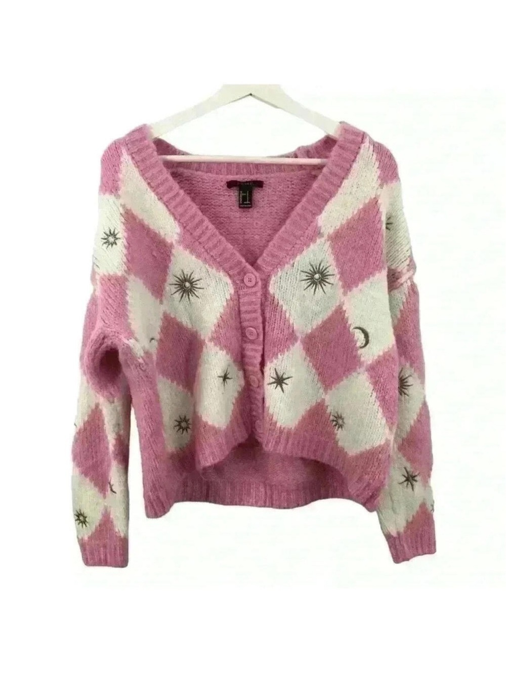 Forever 21 Women’s Preppy Button Down Whimsy Cardigan Size S